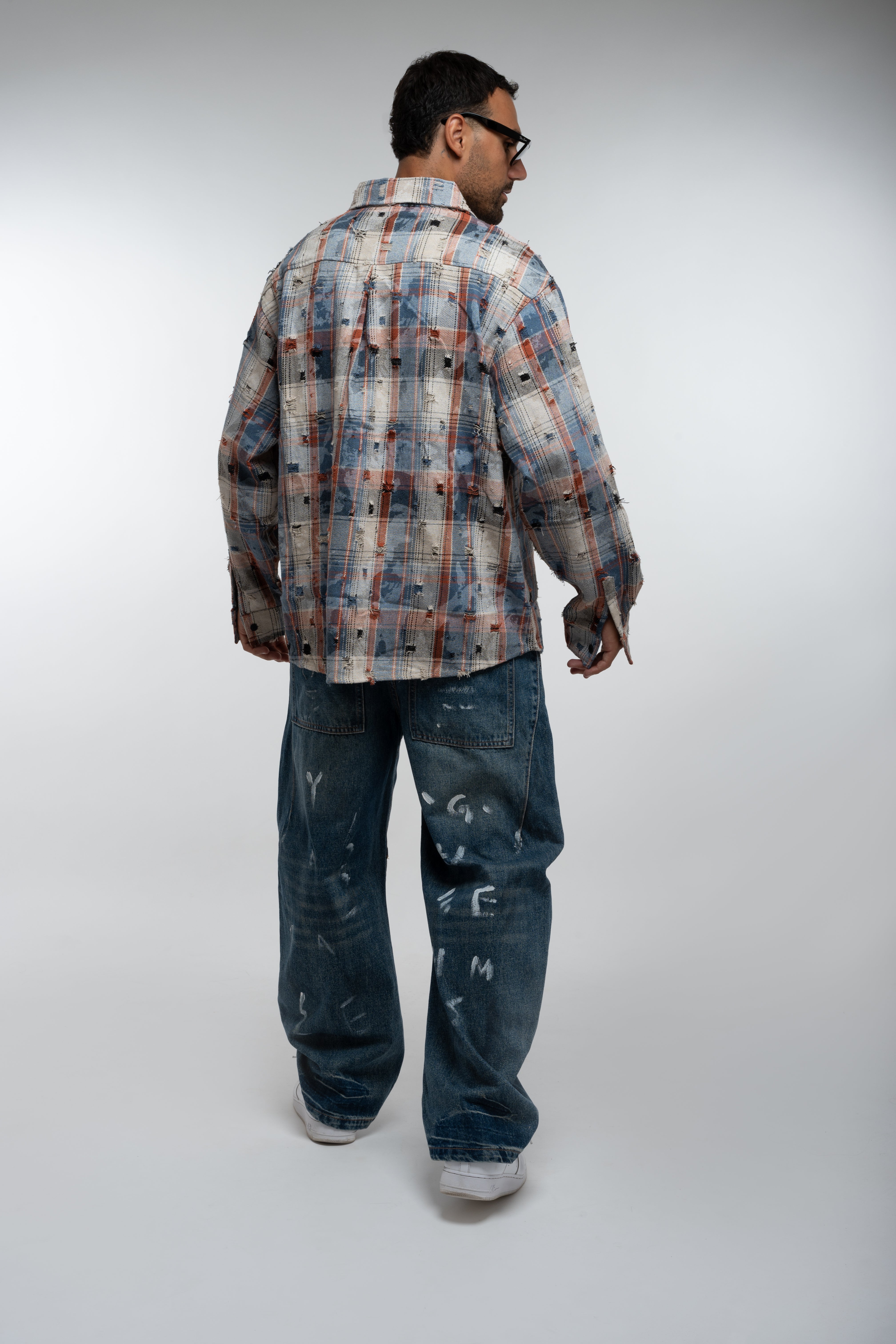 VINTAGE CHECK OVERSHIRT BLUE