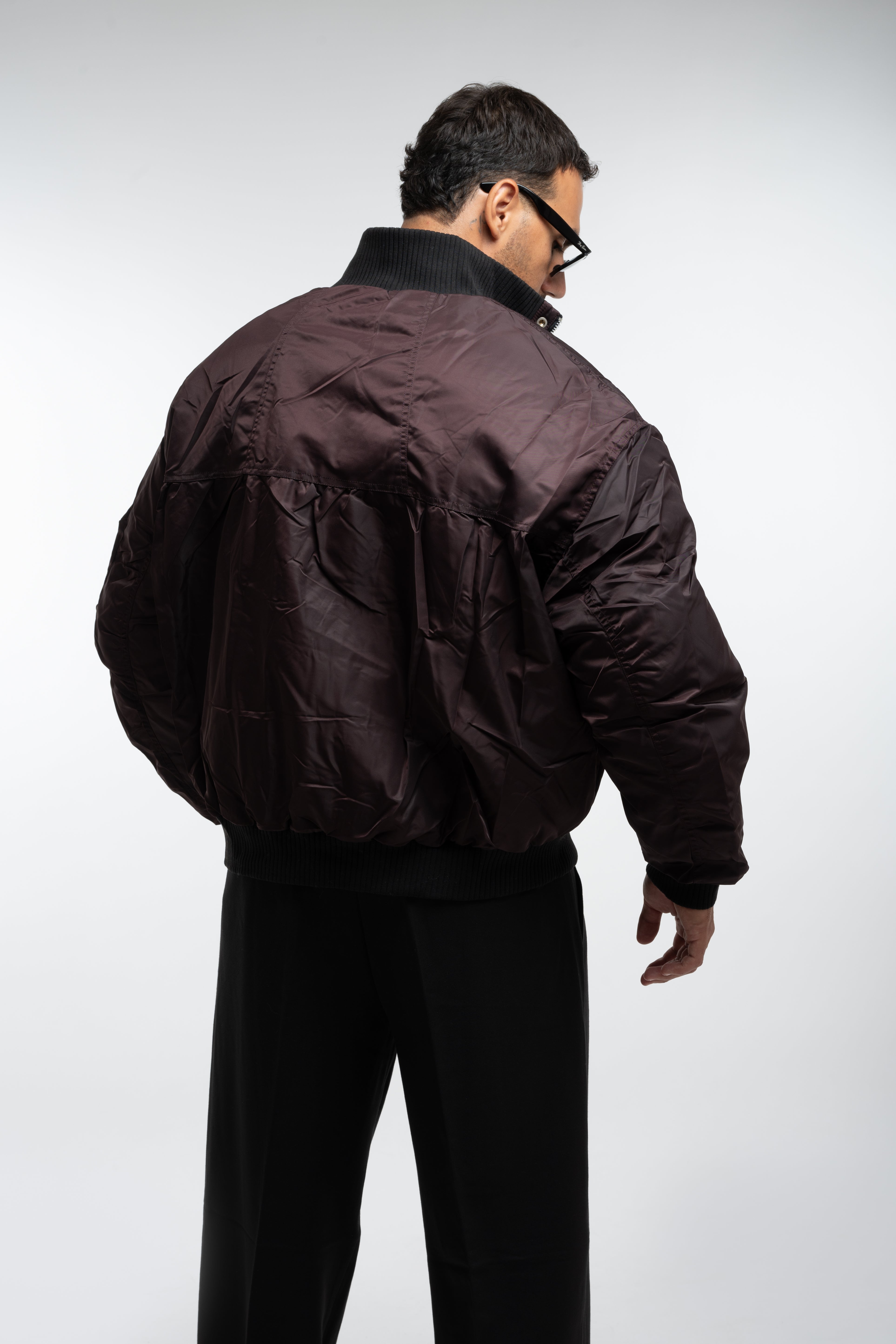 MULTI ZIP BOMBER WINE