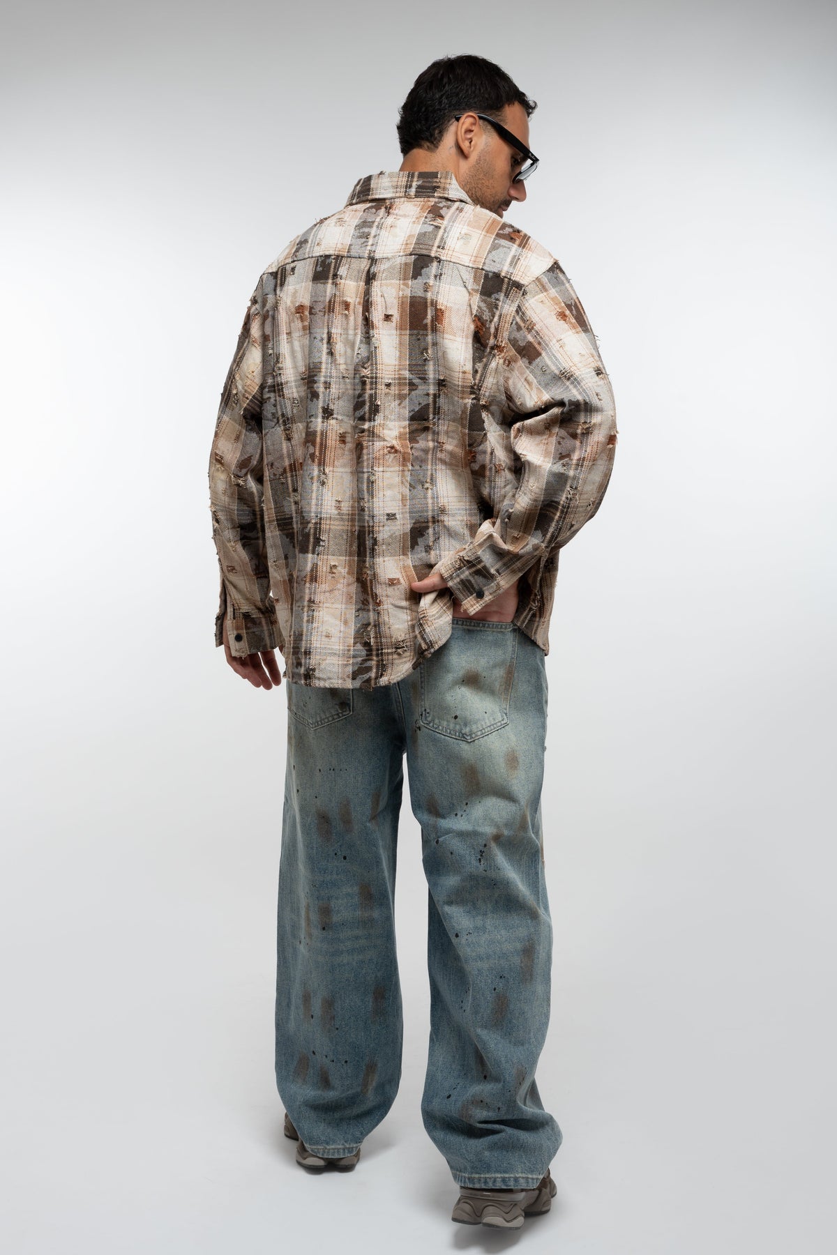 VINTAGE CHECK OVERSHIRT BROWN